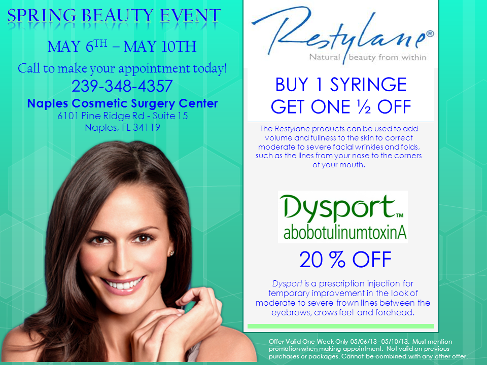 Dysport And Restylane Special 5 6 5 10 Naples