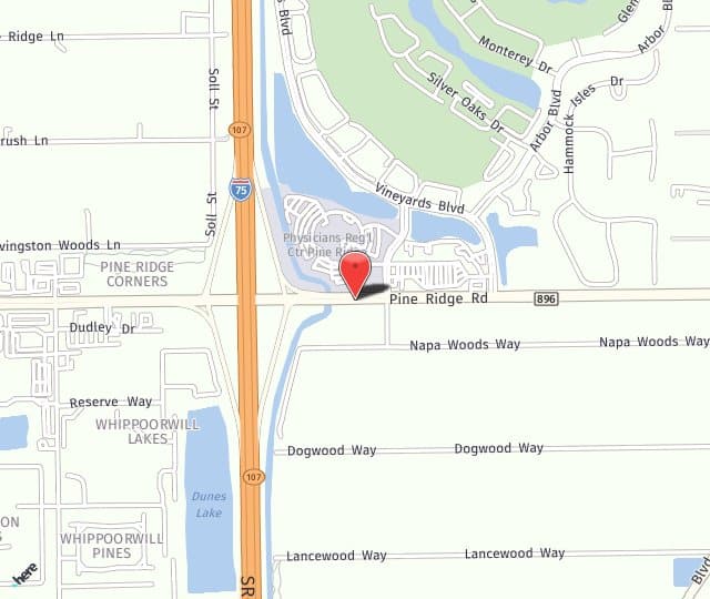 Location Map: 6376 Pine Ridge Rd Naples, FL 34119